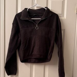 Women's Black Half-Zip Sweater